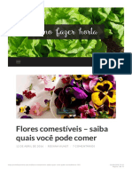 Flores Comestíveis - Saiba Quais Você Pode Comer: 12 de Abril de 2016 Rosana Kunst 7 Comentários