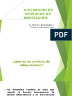Administración de Los Servicios de Alimentación.: Lic. Víctor José Sanchez Espinosa