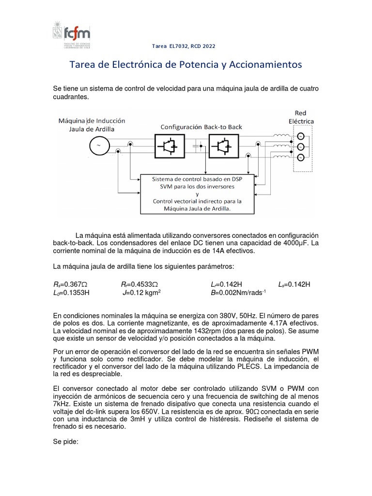 Tarea de Control Vectorial | PDF | Resistor | Ingenieria Eléctrica