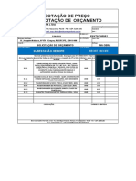 Cotação de Preço Solicitação de Orçamento