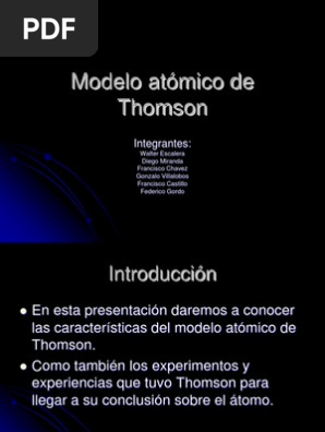 Modelo Atómico De Thomson