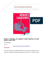 Histoire Et Mémoires Des Adoptions - Mémoires Canadiennes