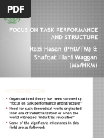 Focus On Task Performance and Structure (Self)