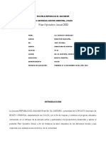 Plan Operativo Escuela República El Salvador 2022