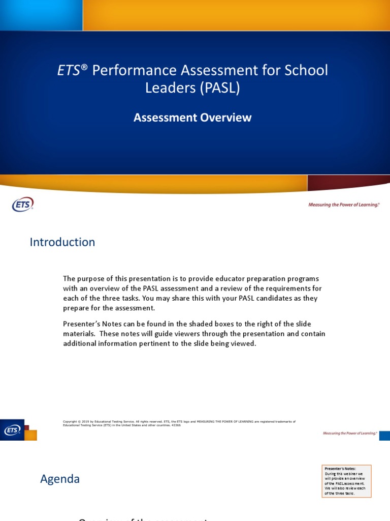 Pasl Overview Pdf Learning Rubric Academic