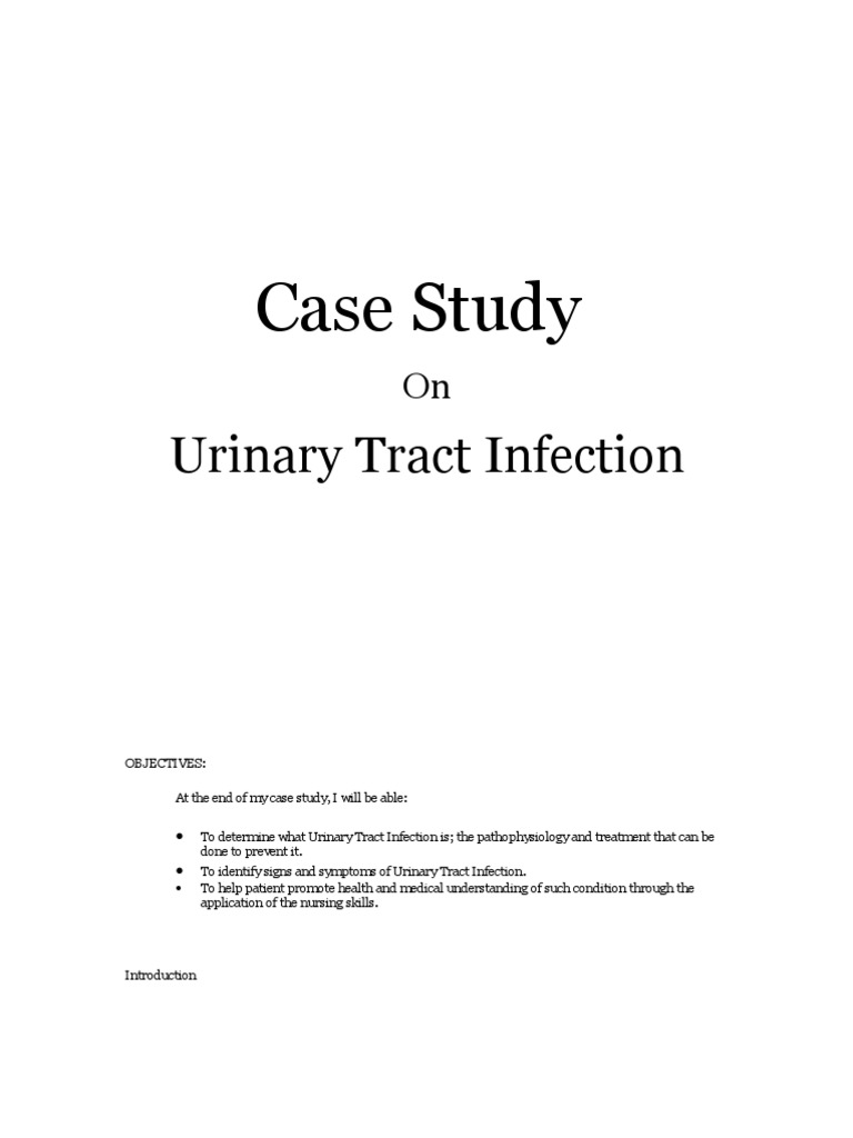 UTI Case Study Urinary Tract Infection Urinary Incontinence