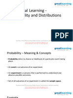 Statistical Learning - Probability and Distributions