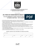 Prova de Conhecimentos Gerais e Profissionais