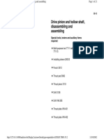 Drive Pinion and Hollow Shaft, Disassembling and Assembling: Special Tools, Testers and Auxiliary Items Required