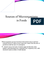 Sources of Microorganisms in Foods