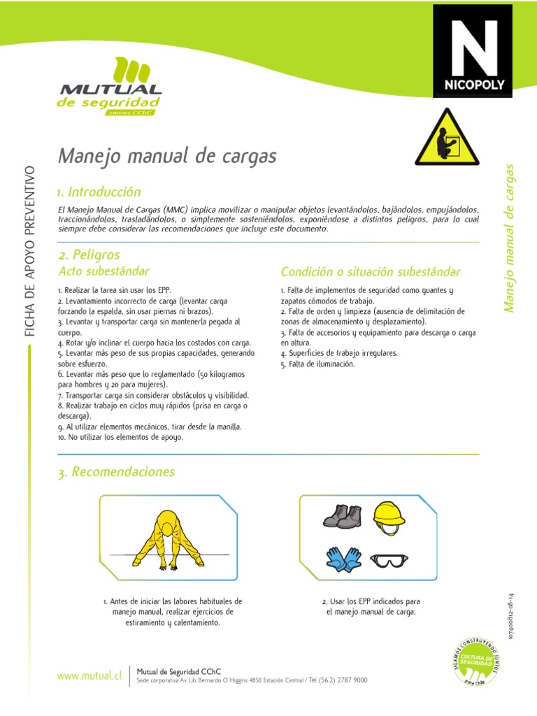 Protocolo de Manejo Manual de Cargas 2024 | PDF
