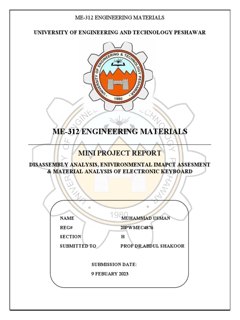 Engineering Material Project PDF Printed Circuit Board Computer Keyboard
