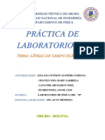 Práctica de Laboratorio Nº2: Universidad Técnica de Oruro Facultad Nacional de Ingeniería Departamento de Física