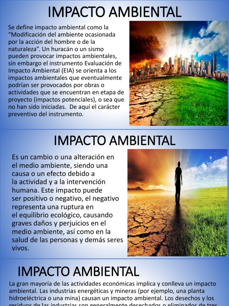 Impacto Ambiental | PDF | Entorno natural | Residuos