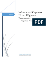 Informe Del Capítulo III Del Régimen Económico: Asignatura: Derecho Empresarial