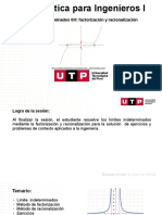 Matemática para Ingenieros I: Límites Indeterminados 0/0: Factorización y Racionalización