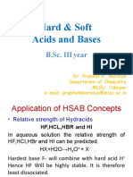 Hard & Soft Acids and Bases: B.Sc. III Year