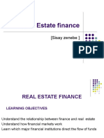 Real Estate Finance: (Sisay Zenebe)