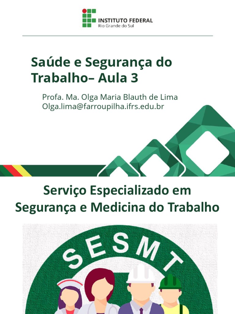 Saúde e Segurança no Trabalho: Função e Importância do SESMT | PDF ...