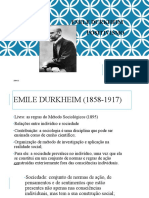 Durkheim Fato Social e Anomia