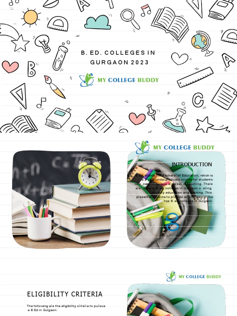 Bed Colleges in Gurgaon 2023 PDF