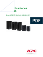 Smart UPS VT 30KVA_Especificaciones_Tecnicas