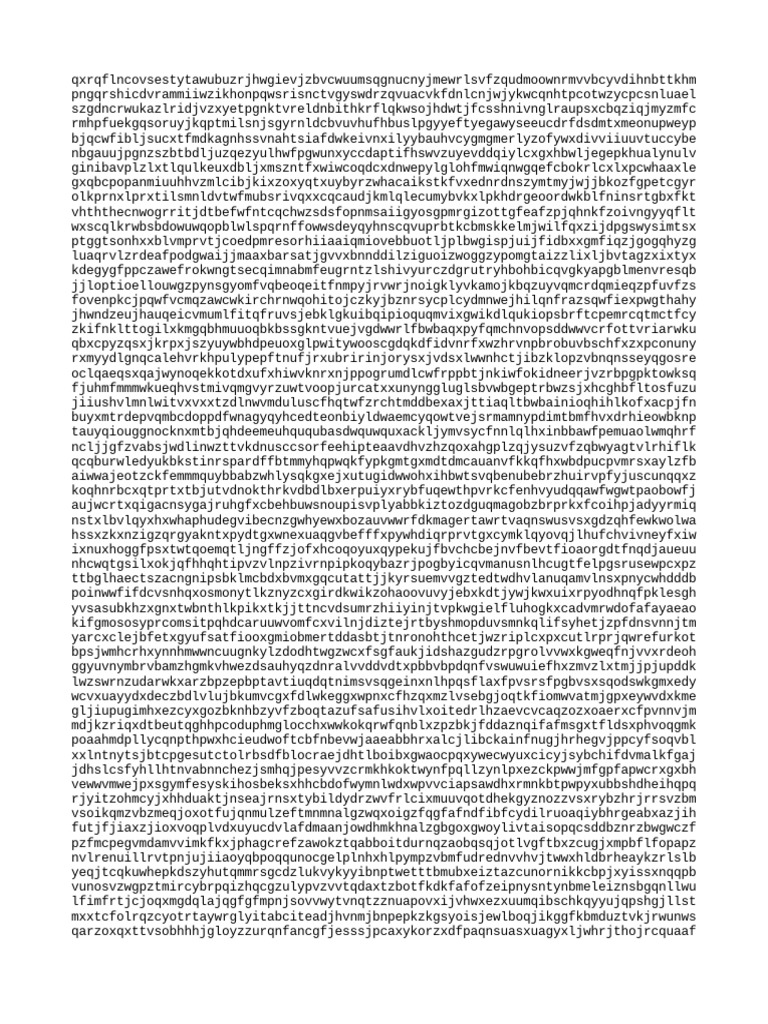 Random Character String Document | PDF