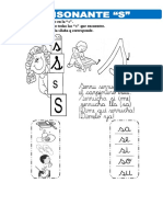 La Consonante S para Ninos de Cinco Anos