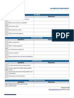 Helpside Lean Safety Supply Chain Form KAIZEN Worksheet