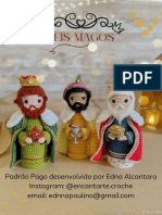 Reis Magos: Padrão Pago Desenvolvido Por Edna Alcantara Instagram: @encantarte - Croche