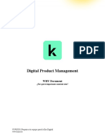 Digital Product Management: WHY Document