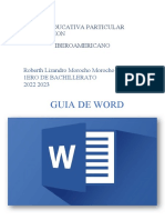 Guia de Word: Unidad Educativa Particular Integracion Iberoamericano