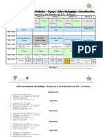 Plano semanal de actividades