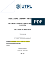 Modalidad Abierta Y A Distancia: Facultad de Ciencias Sociales, Humanidades Y Educación. Titulación de Psicología