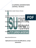 Aplicación de Circuito Decodificadores, Campo Automotriz