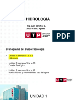 Hidrologia: Ing. Juan Sánchez B. 2022 - Ciclo 2 Agosto