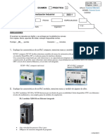 Examen Práctica: Curso: 2023-1 Automatización Industrial