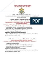 Novena E Festa Do Padroeiro 30 de Abril A 9 de Maio DE 2023: Todas As Virtudes Estão Unidas em Uma Só: A Caridade"