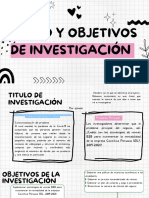 De Investigación Titulo Y Objetivos