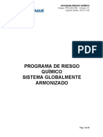 Programa de Riesgo Químico Sistema Globalmente Armonizado: Código: PRO-GH-008 - Versión: 01 Vigente Desde: 2021/11/20