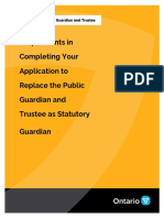 Helpful Hints in Completing Your Application To Replace The Public Guardian and Trustee As Statutory Guardian