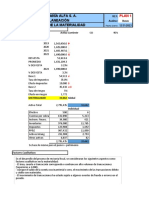 Compañía Alfa S. A. Planeación Calculo de La Materialidad: Plan 1