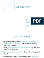 Cost Analysis: by Prof R.Ballabh