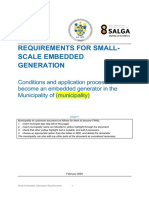 Requirements For Small-Scale Embedded Generation