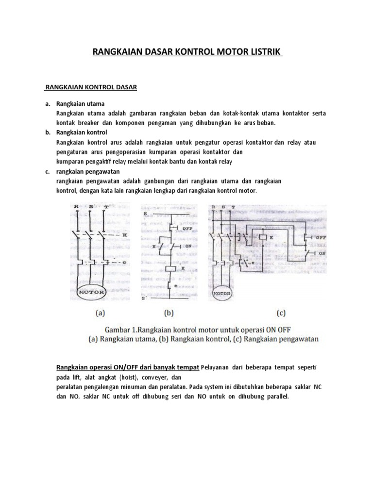 8. RANGKAIAN DASAR KONTROL MOTOR LISTRIK (25Peb21) | PDF