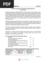 Variable & Absorption Costing Lecture