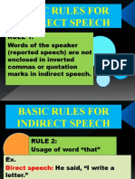 Basic Rules For Indirect Speech