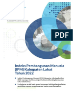 Indeks Pembangunan Manusia (IPM) Kabupaten Lahat Tahun 2022: No. 2/12/1604 Th. I, 30 Desember 2022