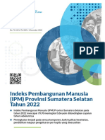 Indeks Pembangunan Manusia (IPM) Provinsi Sumatera Selatan Tahun 2022