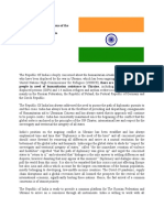 Position Paper Republic of India